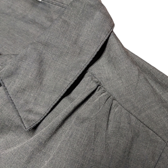 Bridge Gate Women's Size B0 Charcoal Light Black Button Down Blouse Shirt Top - Picture 5 of 9